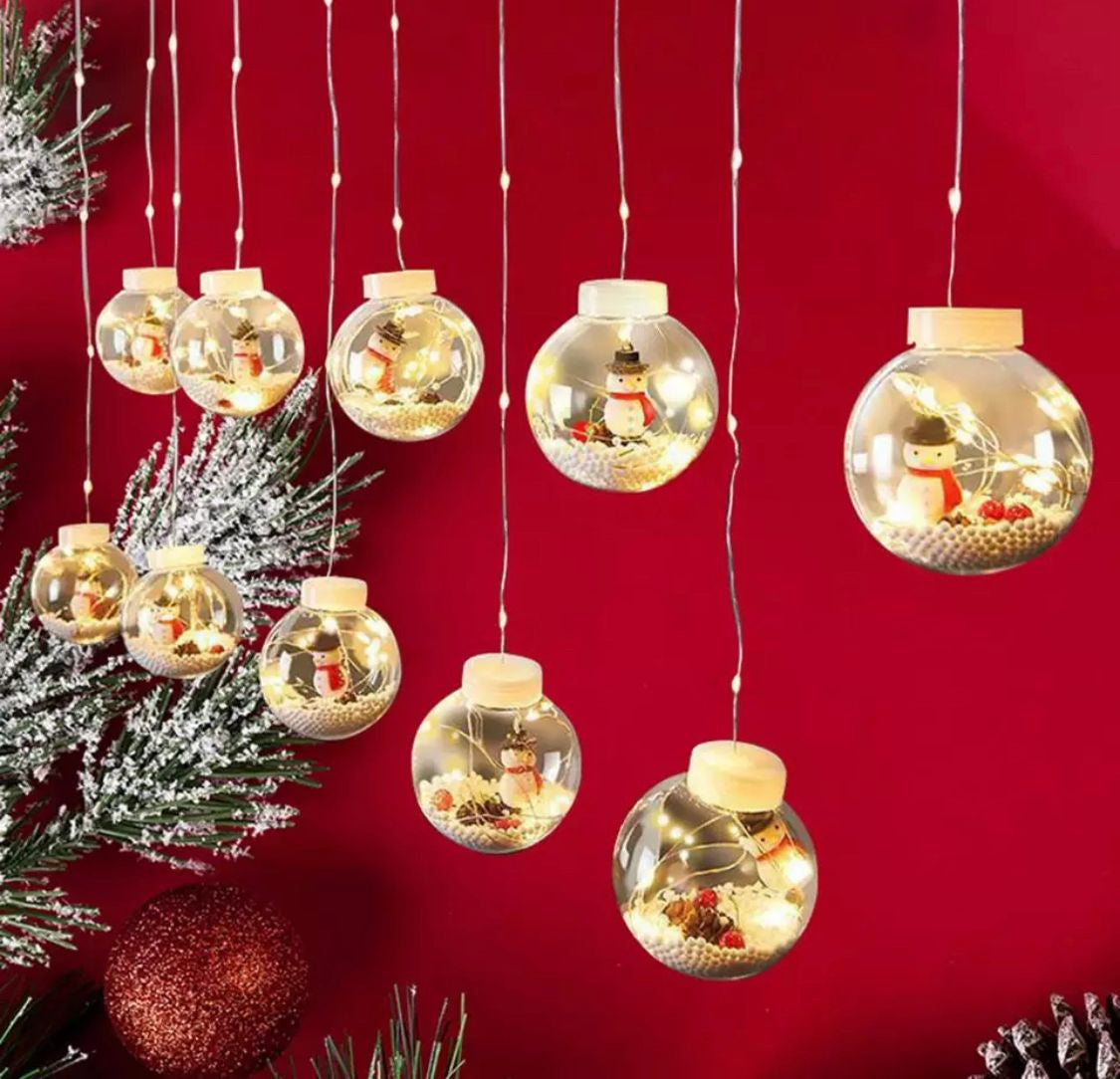 Luces Navideñas Tipo Cortina Bolas Deco