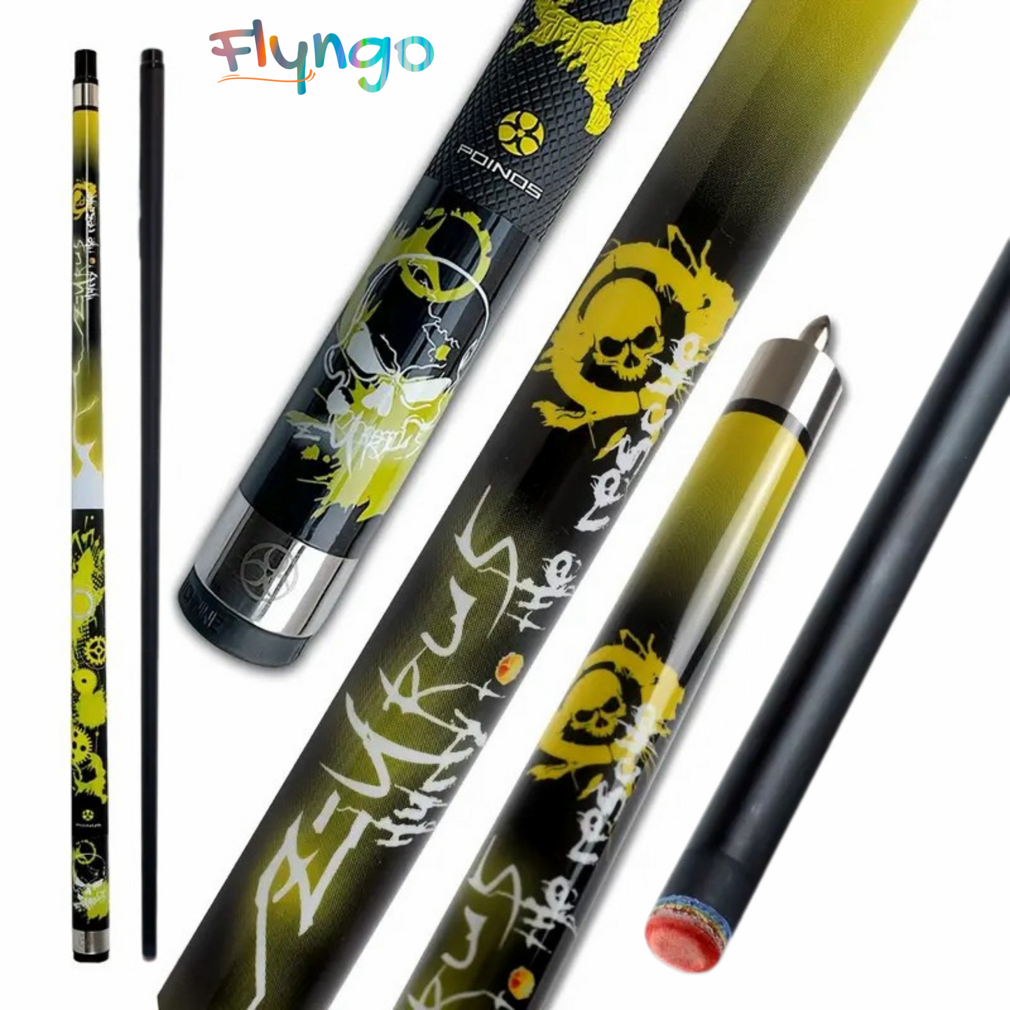 TACO DE BILLAR POINOS ☣️ FIBRA DE CARBONO
