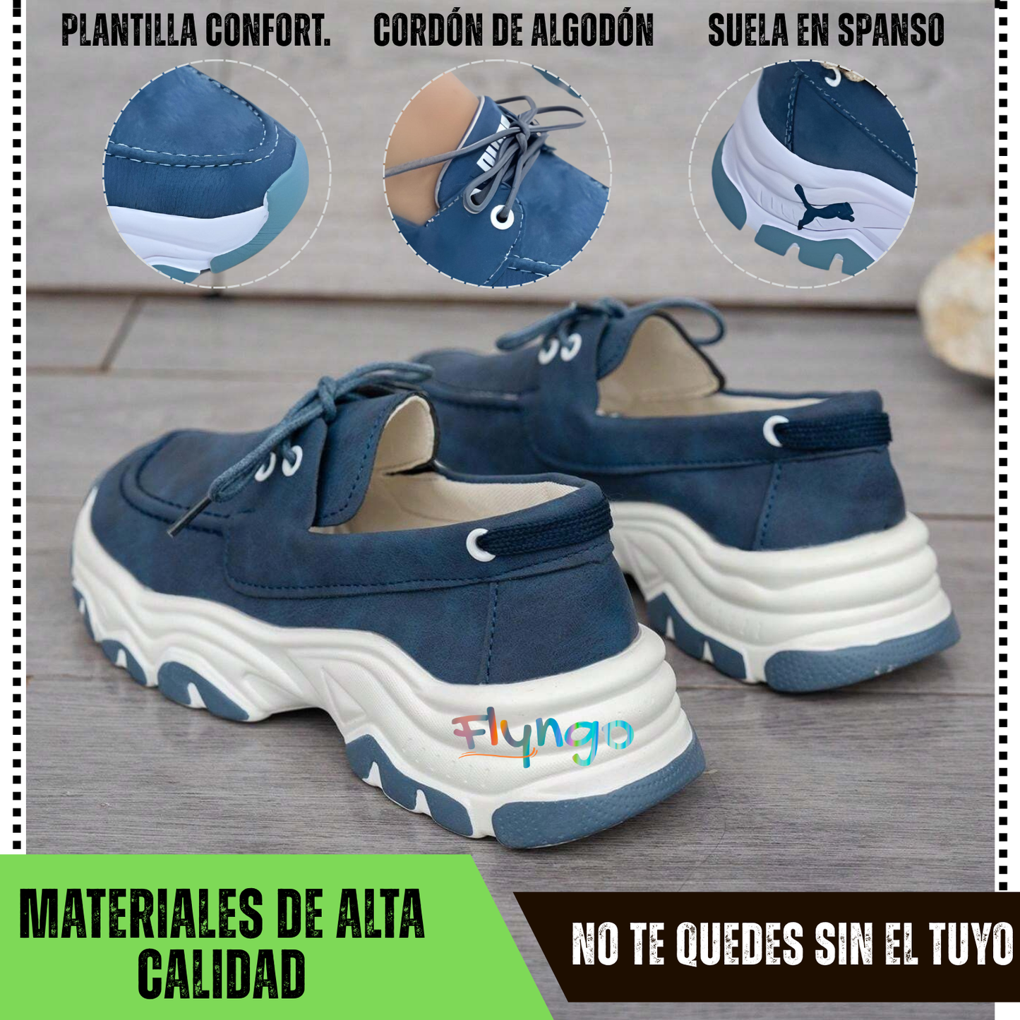 MOCASINES ORTOPÉDICOS DEPORTIVOS "DESCANSO FELIZ"