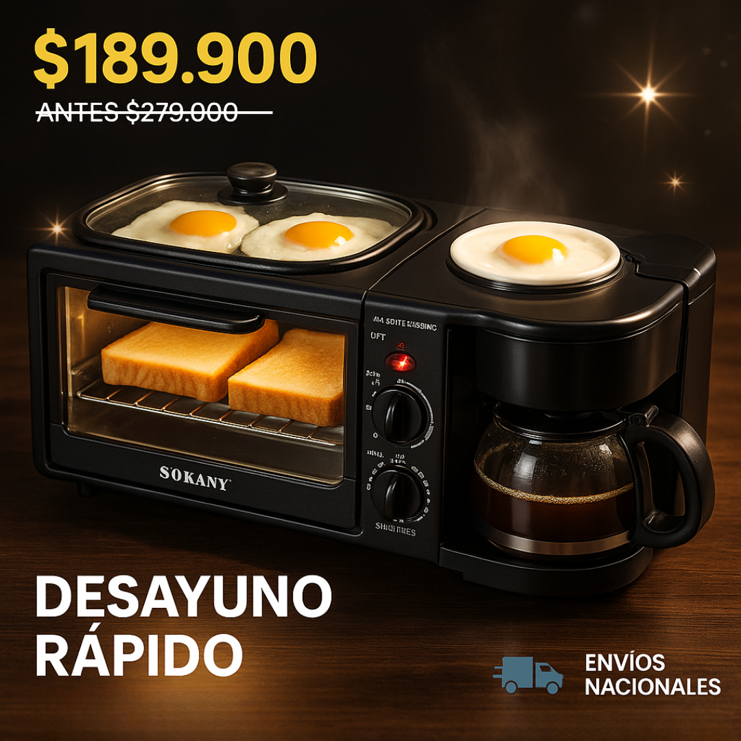 HORNO, CALENTADOR Y CAFETERA 3 EN 1