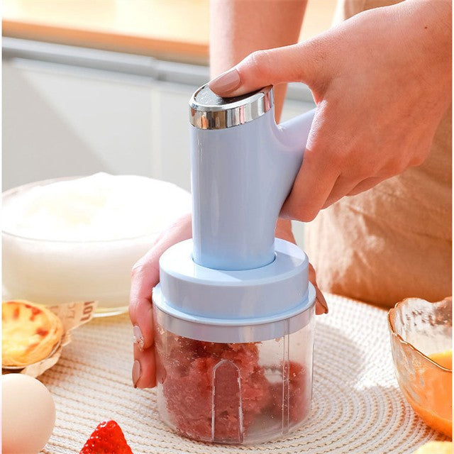 Batidora inalámbrica 3 en 1, potente mini picadora recargable USB, 2 Batidores + 5 Velocidades
