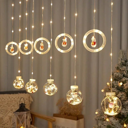 Luces Navideñas Tipo Cortina Bolas Deco