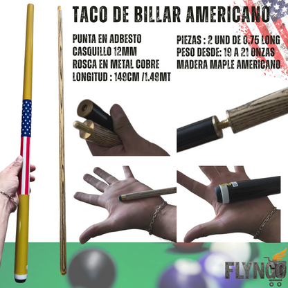 TACO DE BILLAR AMERICANO 🎱
