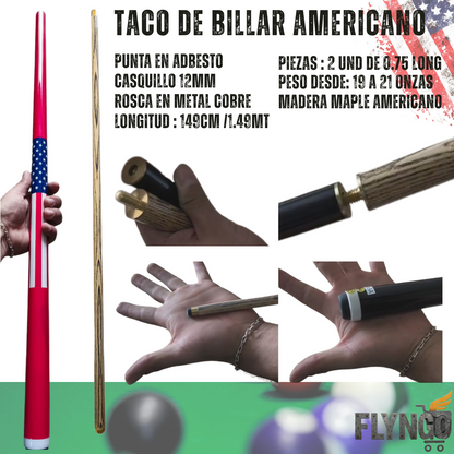 TACO DE BILLAR AMERICANO 🎱