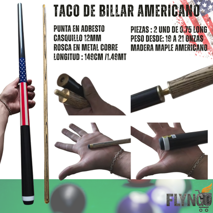 TACO DE BILLAR AMERICANO 🎱