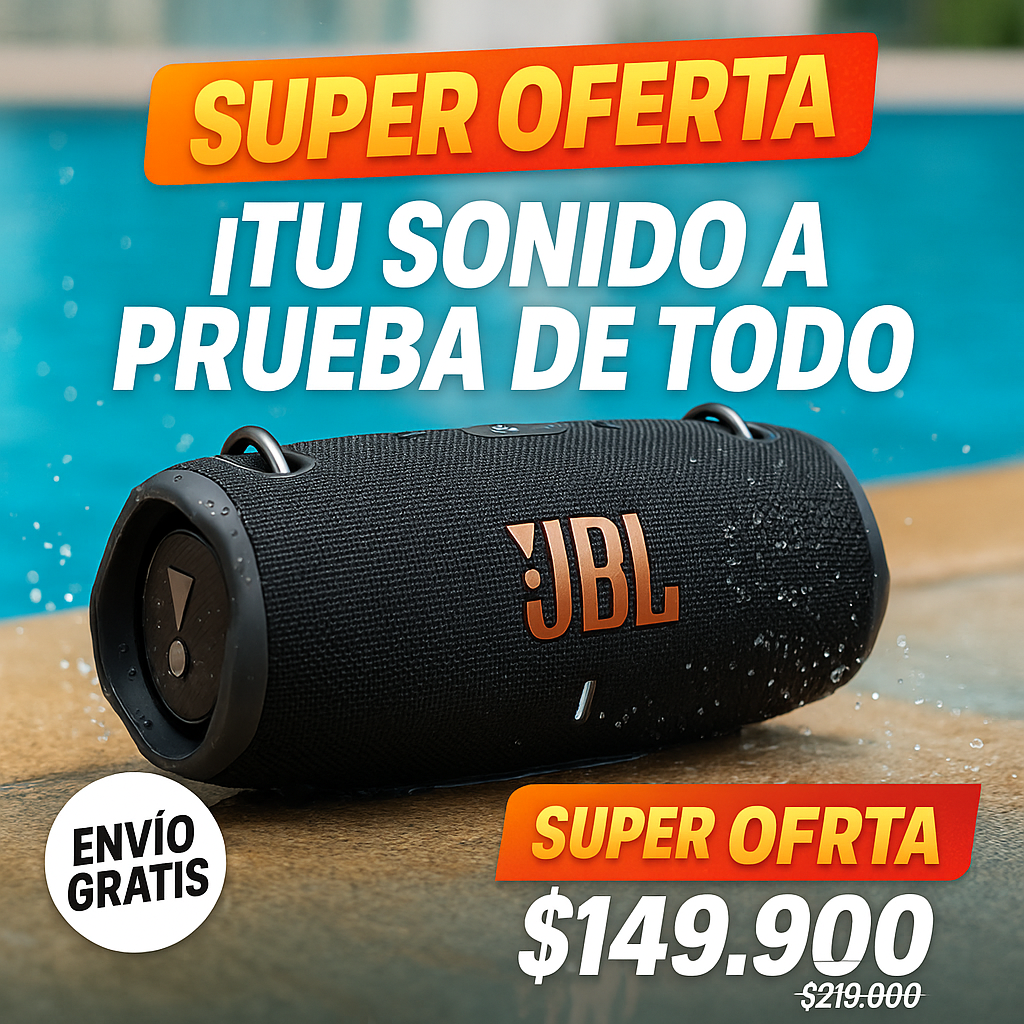 JBL Xtreme, 💦 ¡El sonido que desafía el agua y supera tus límites!