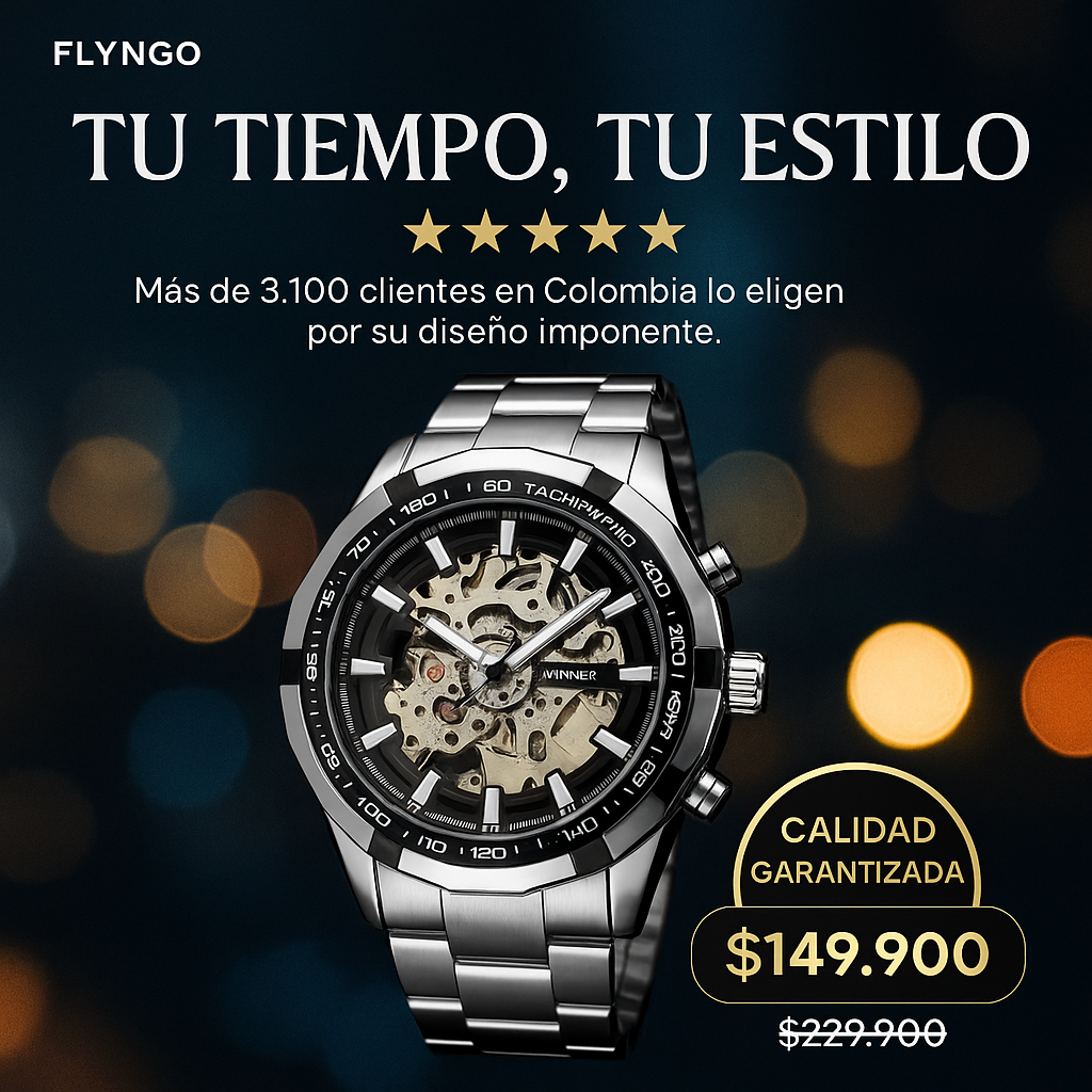 RELOJ WINNER: Poder en cada segundo