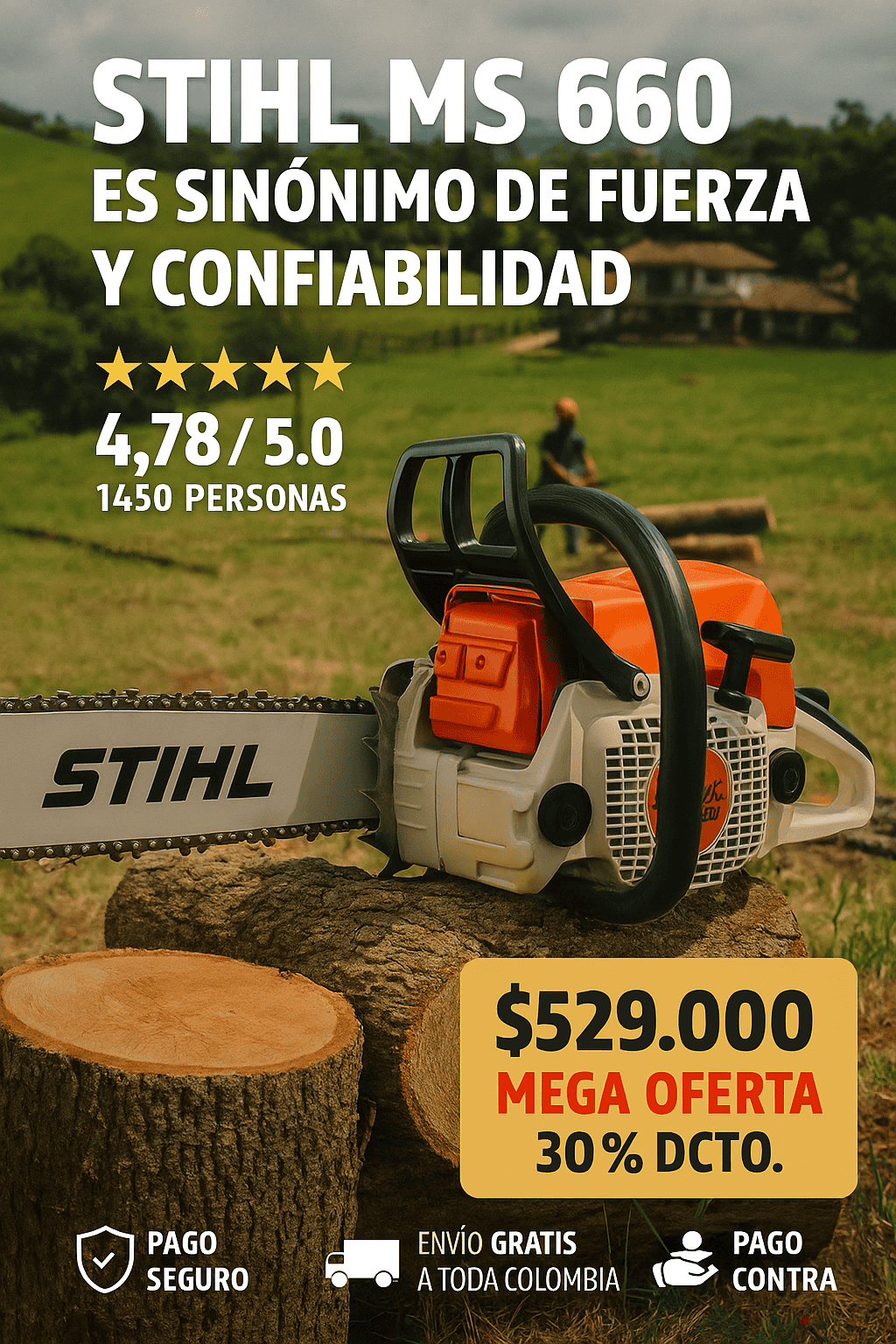 MOTOSIERRA STIHL MS 660 ALTA POTENCIA