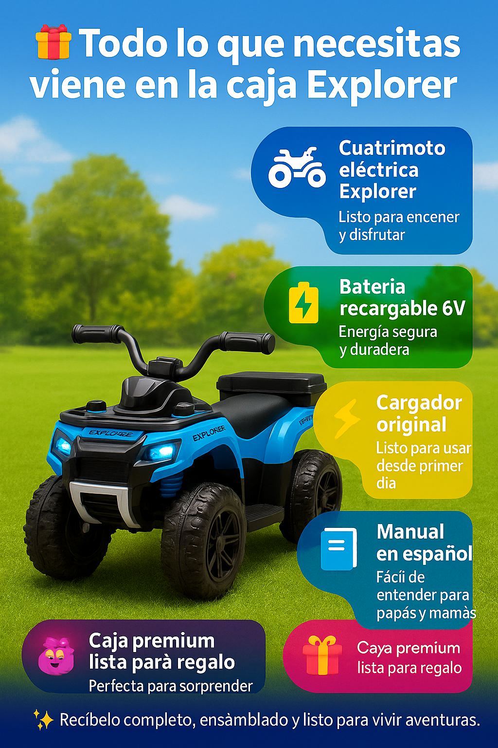 CUATRIMOTO Explorer: Power Ride electrica