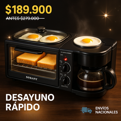 HORNO, CALENTADOR Y CAFETERA 3 EN 1