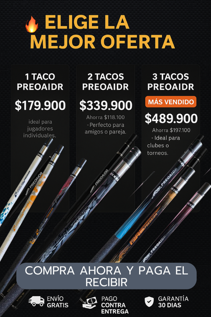 ¡Domina la mesa con el taco de billar Predator! 🎁regalo perfecto