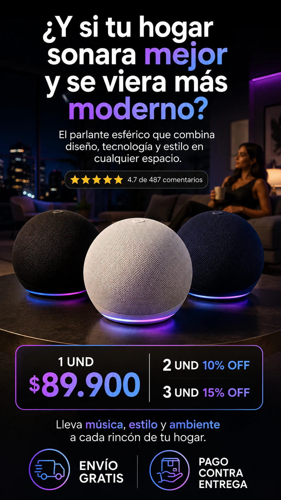 PARLANTE INTELIGENTE ALEXA ECHO DOT