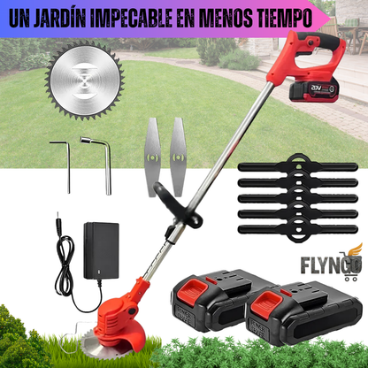 Corta maleza como un profesional sin esfuerzo. Ligera, recargable, sin humos, ruido y sin gasolina